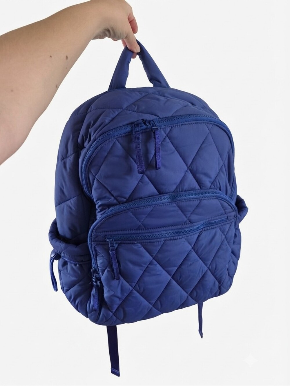 Vera Bradley Bancroft Backpack - Deep Ultramarine Quilted Back To School - Picture 2 of 12